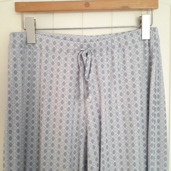 Pajamagram Naturally Nude Pajamas Light Blue Geo Print Size MT Tall - Picture 10 of 16